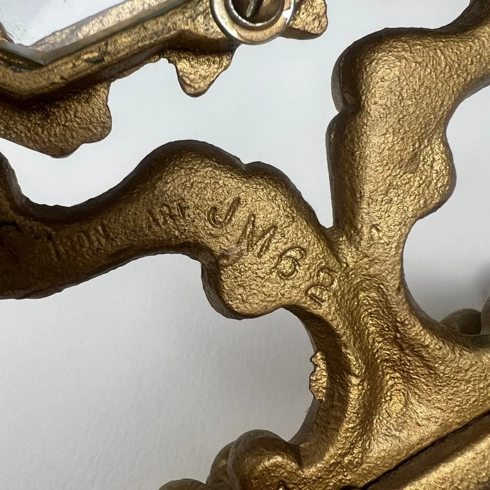 Iron Art JM62 Swivel Picture Frame Gold Ornate Rococo Vintage Decor Antique Vibe
